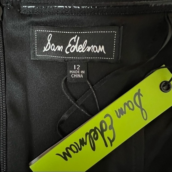 NWT SAM EDELMAN Bow Front Strapless Sweetheart Neckline Sheath Mini Dress Sz 12 - Picture 4 of 5